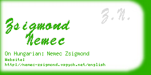 zsigmond nemec business card